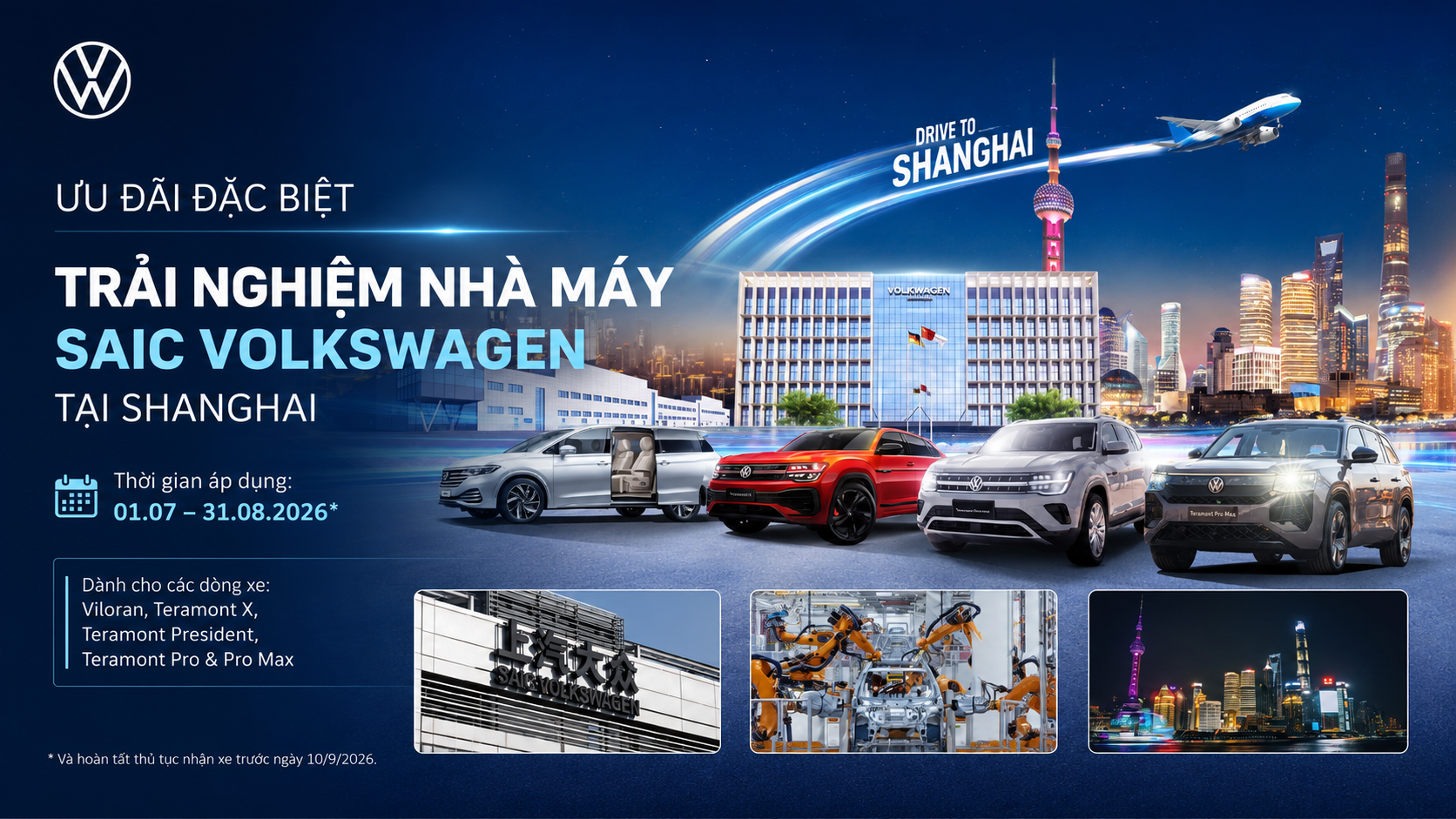 Chương trình trải nghiệm nhà máy SAIC Volkswagen dành cho khách hàng mua xe Volkswagen năm 2026.
