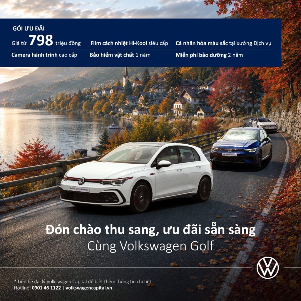 Ưu đãi Volkswagen Golf và Golf Plus tháng 8 tại Volkswagen Capital